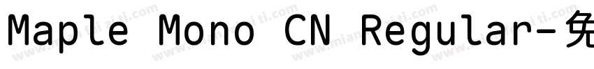 Maple Mono CN Regular字体转换